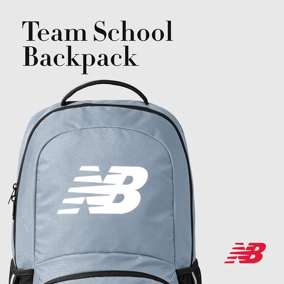 NEW New Balance Backpack Gray/Gunmetal LAB13506-020 Unisex Laptop Bag - Picture 3 of 9
